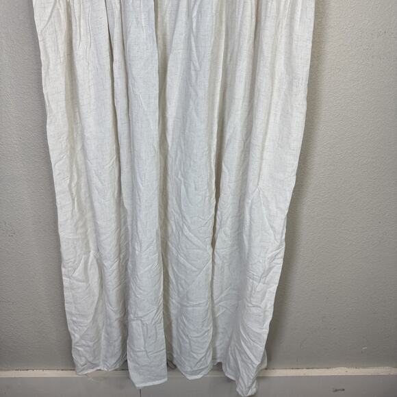 Christy Dawn Dress Women Large Scarlet Eggshell Linen Blend Cream Cottagecore - Picture 3 of 10